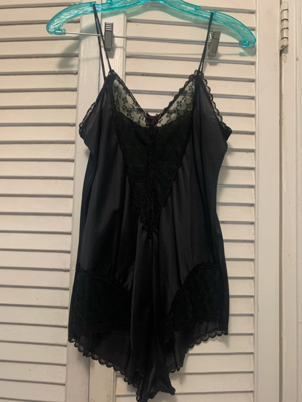 Vintage Black Lace Lingerie Teddy